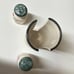 Nichols Pottery Napkin holder and salt and pepper shakers flowers, hummingbirds