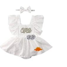 9-12 Dinosaur Dress First Birthday Dress Smash cake