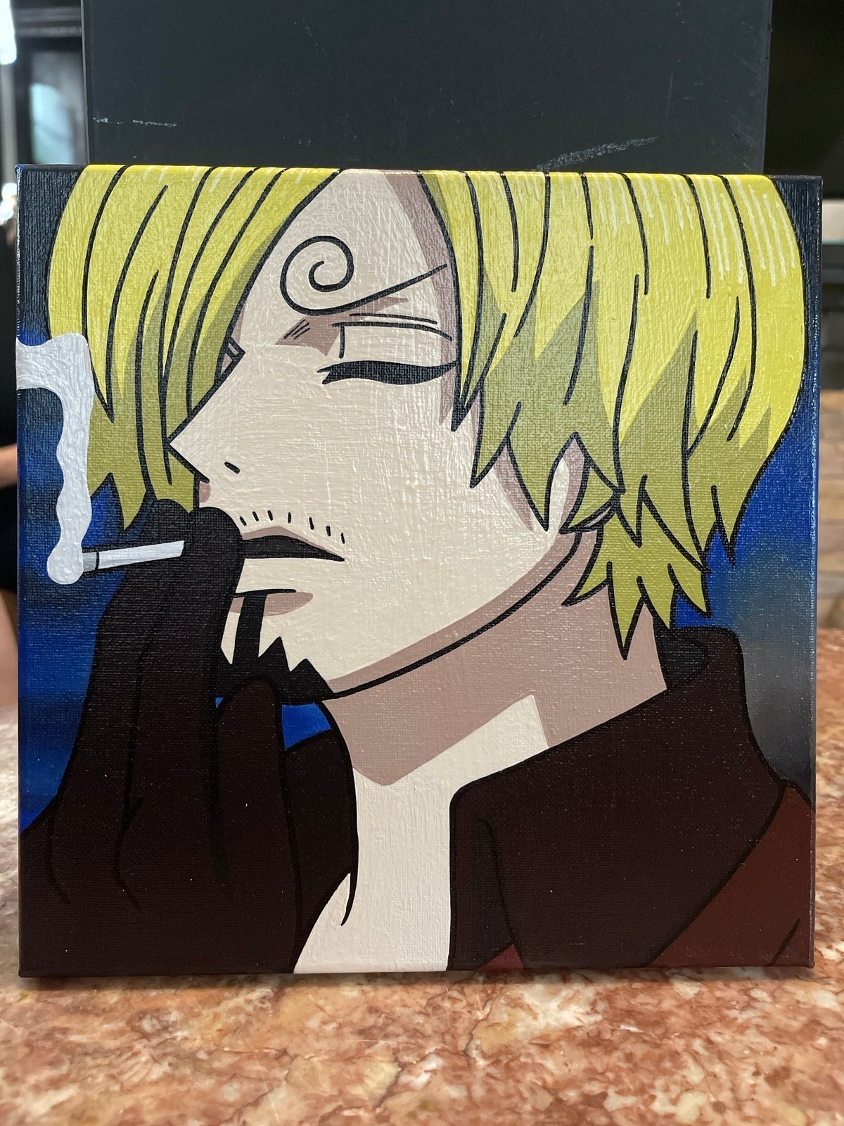 Handmade Painting of Sanji from One piece