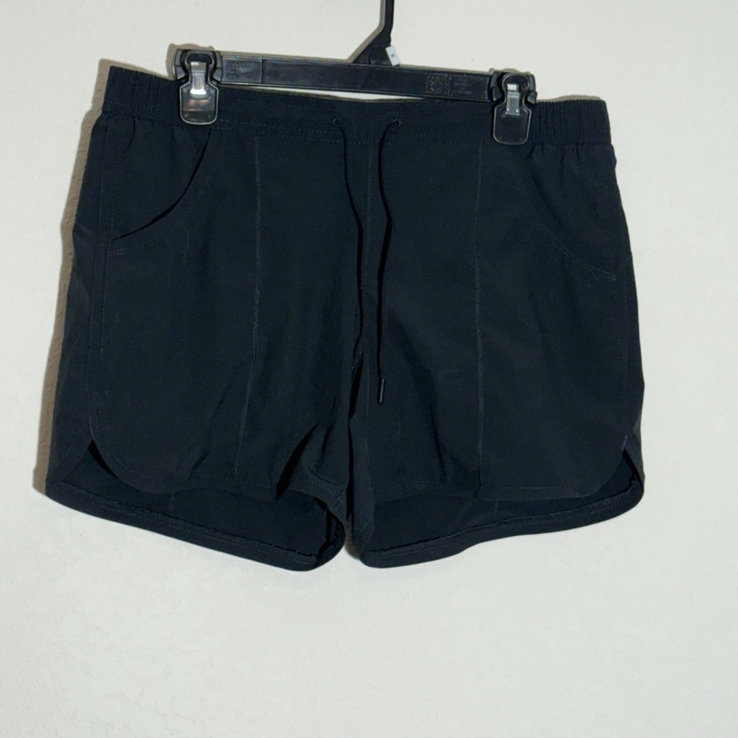 Lands' End Womens Swim Shorts 10 Black  BuiltIn Panty  5”  inseam Quick Dry