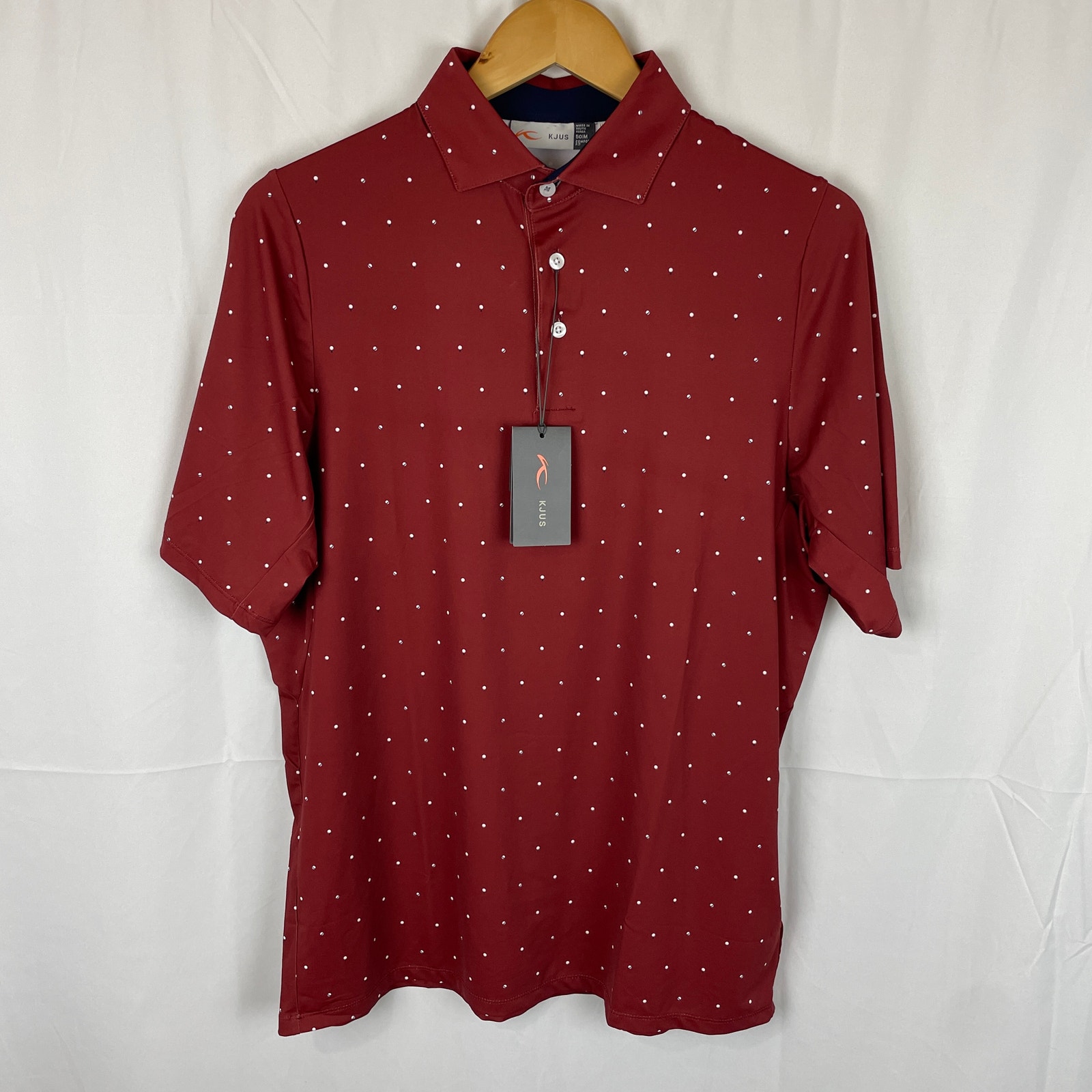 KJUS Men's Sotto Polo Shirt Short Sleeve 'Cedar Red/White' K00201 Size 50 / M