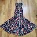 Just Cavalli Evening Gown Floral Print Long Dress Maxi Dress Italy Size 40 Blue