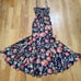 Just Cavalli Evening Gown Floral Print Long Dress Maxi Dress Italy Size 40 Blue