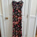 Just Cavalli Evening Gown Floral Print Long Dress Maxi Dress Italy Size 40 Blue