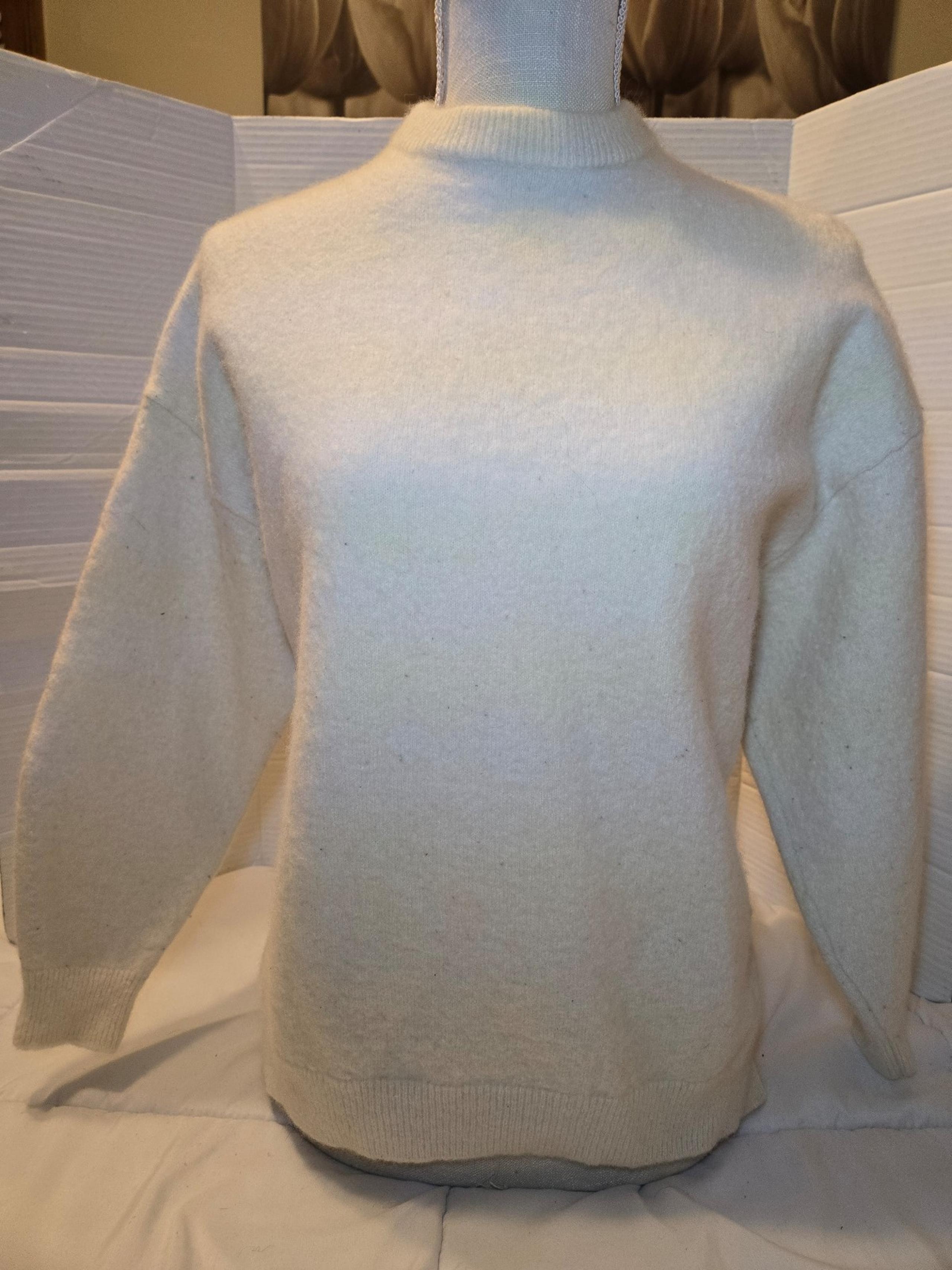 & Other Stories Mock Neck Sweater Womens S Cream Wool Mohair Paris Atelier