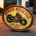 Vintage American Motorcycle Swift-Silent Easy-Riding 3D Plaque Decor 17”x22”