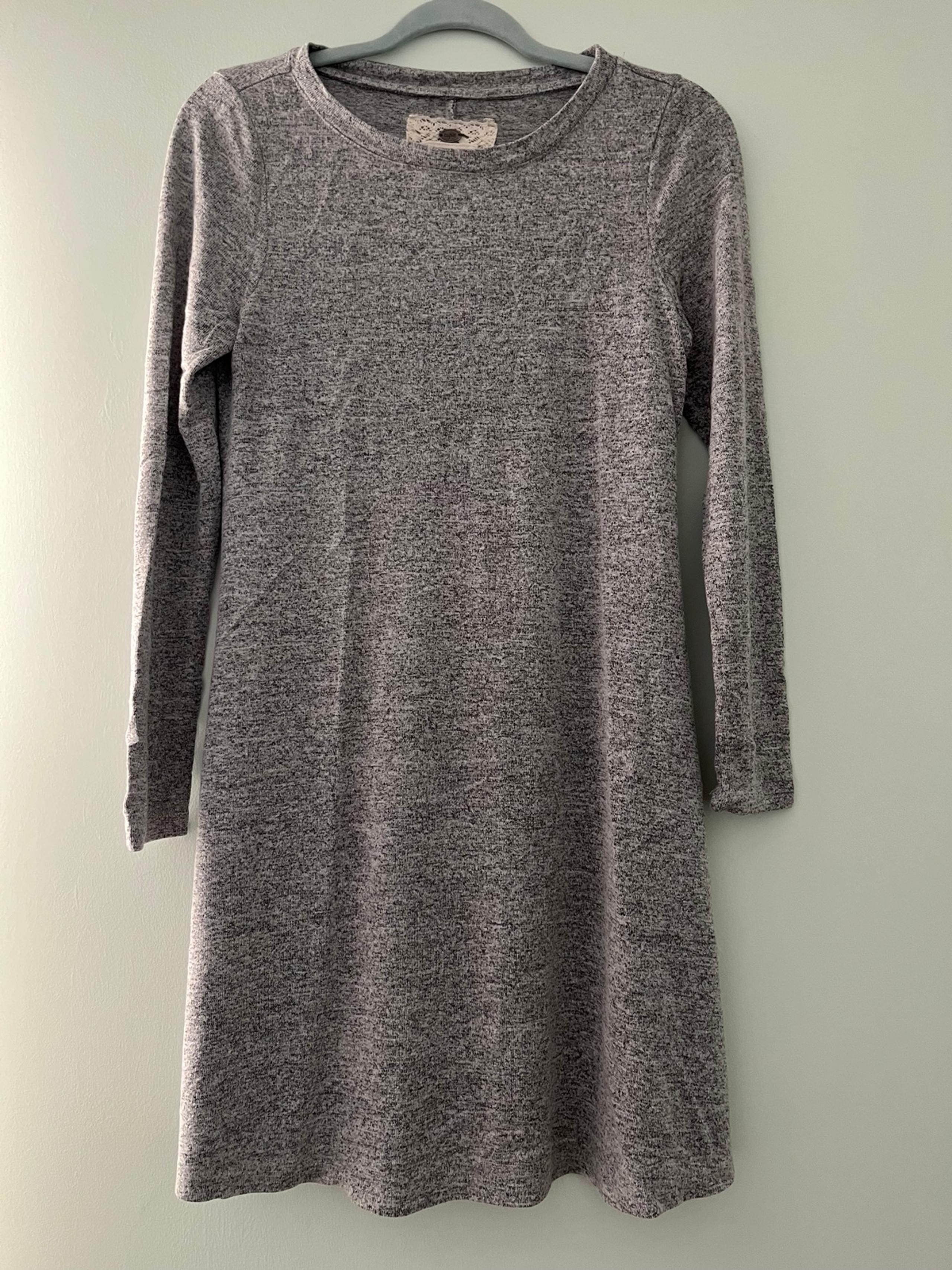 Gray sweater dress