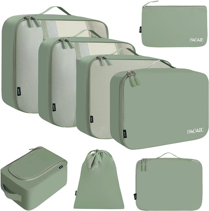 8 Set Packing Cubes Luggage Packing Organizers for Travel Accessories