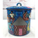 Hand Painted Traditional African Folk Art Enamel Ice Bucket with Lid By Theresa