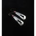 Pair of D Skeets Native American Navajo Sterling Silver & Pink Stone Earrings