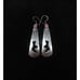 Pair of D Skeets Native American Navajo Sterling Silver & Pink Stone Earrings