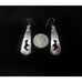 Pair of D Skeets Native American Navajo Sterling Silver & Pink Stone Earrings