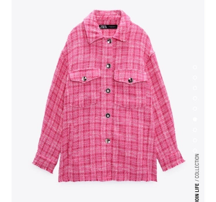 ZARA WOVEN PLAID OVERSHIRT (Last one)