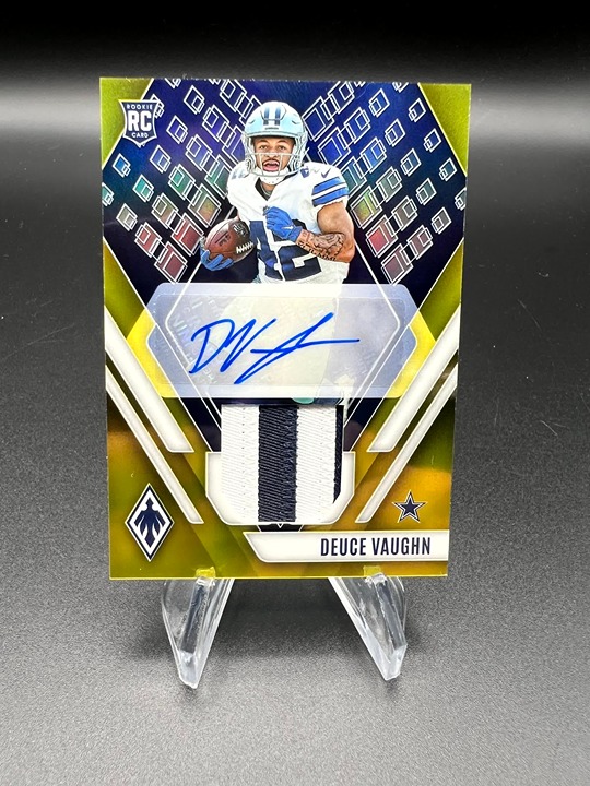 Deuce Vaughn 2023 Phoenix Rookie Auto Jersey RPA #/75 Yellow Dallas Cowboys
