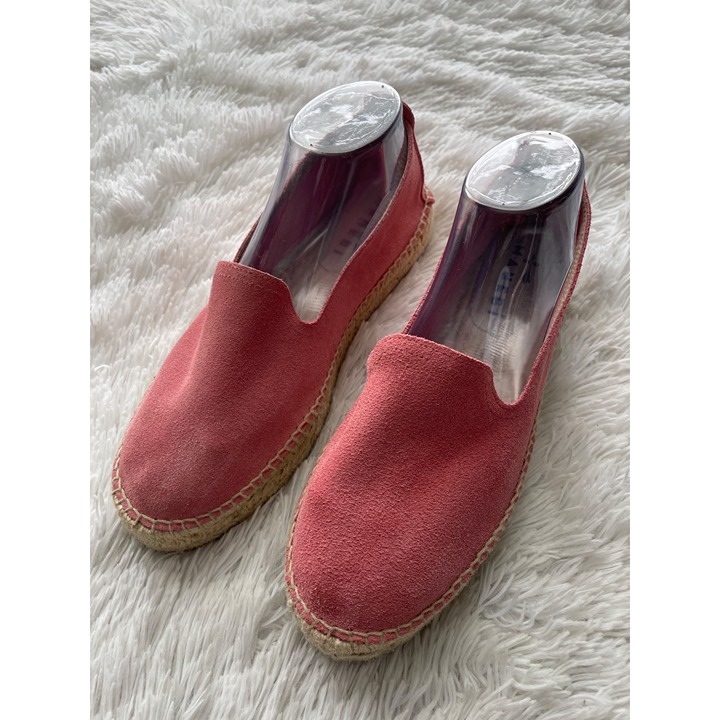 MANEBI Women's Suede Pink Espadrilles Size 41