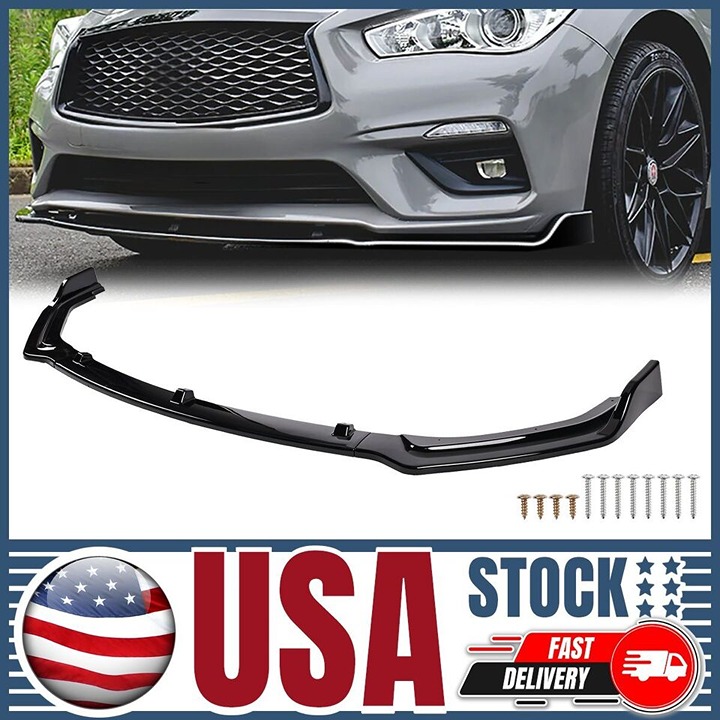 2018-2021 Infiniti Q50 Front Lip Kit PG Style Gloss Black Brand New