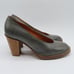 Nathalie Verlinden Womens 37 EU 6.5 US Gray Brown Leather Distressed Heels Pumps