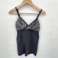 LULULEMON Grey Surplice Strappy Grey Tank // 8