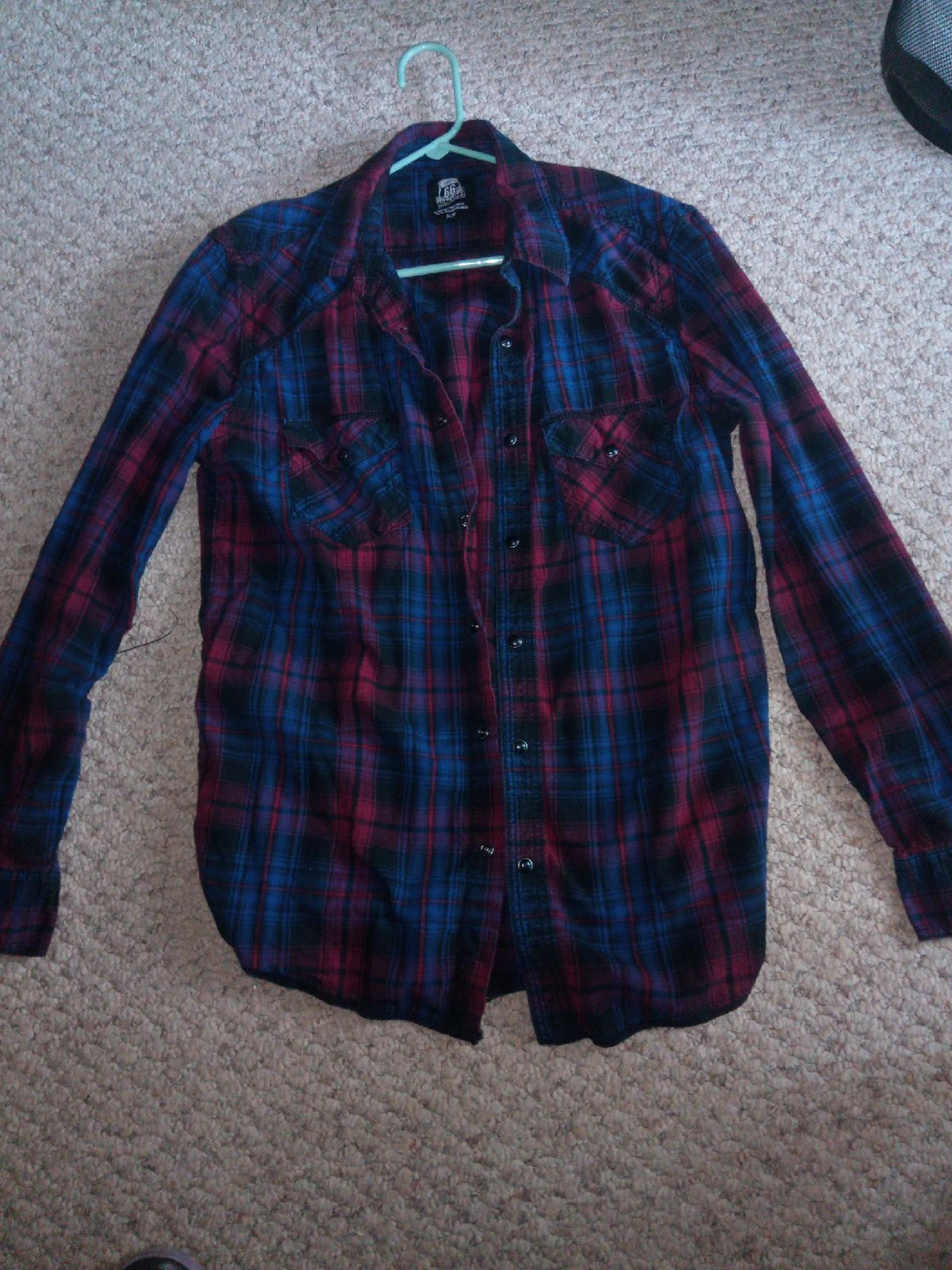 Cute Route 66 snap button shirt