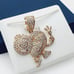 14K Gold Plated Cubic Zircon Pendant, EVBRS399