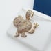 14K Gold Plated Cubic Zircon Pendant, EVBRS399