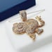 14K Gold Plated Cubic Zircon Pendant, EVBRS399