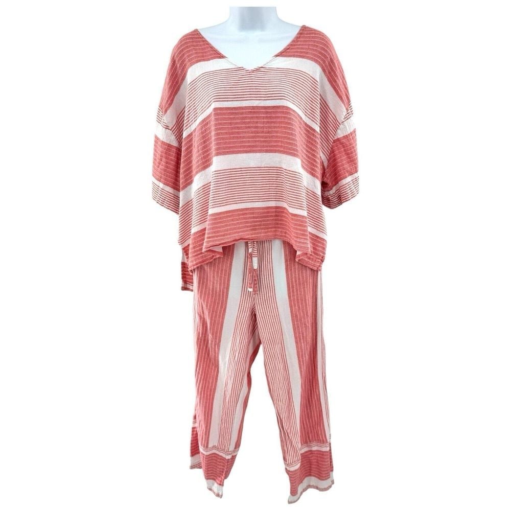 Seafolly Jacquard Beach Pants and Top 2 Piece Set Size M/L Resort Vacation