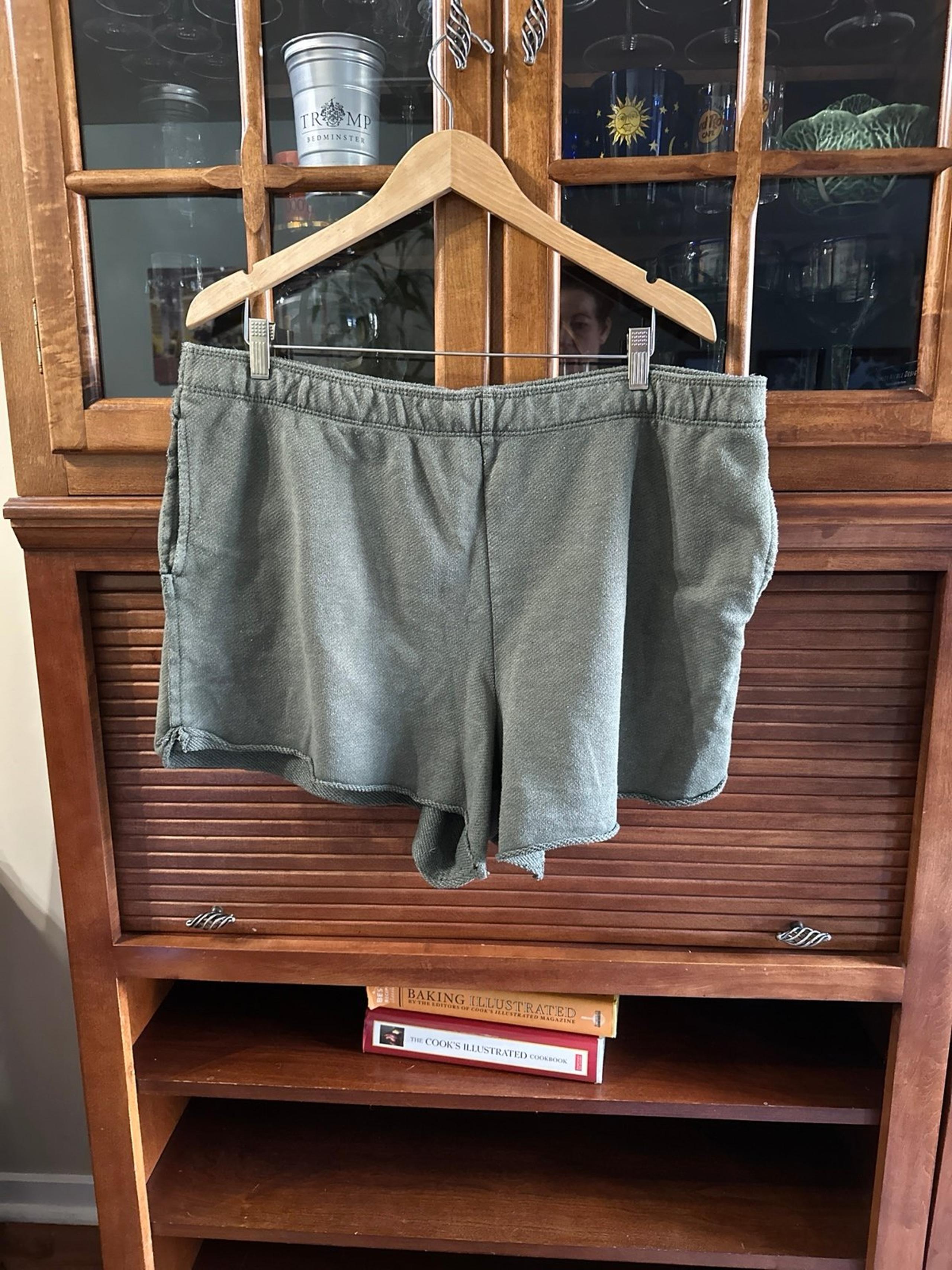 Aerie Women's  Green Terry Knit High Rise Shorts Pull On