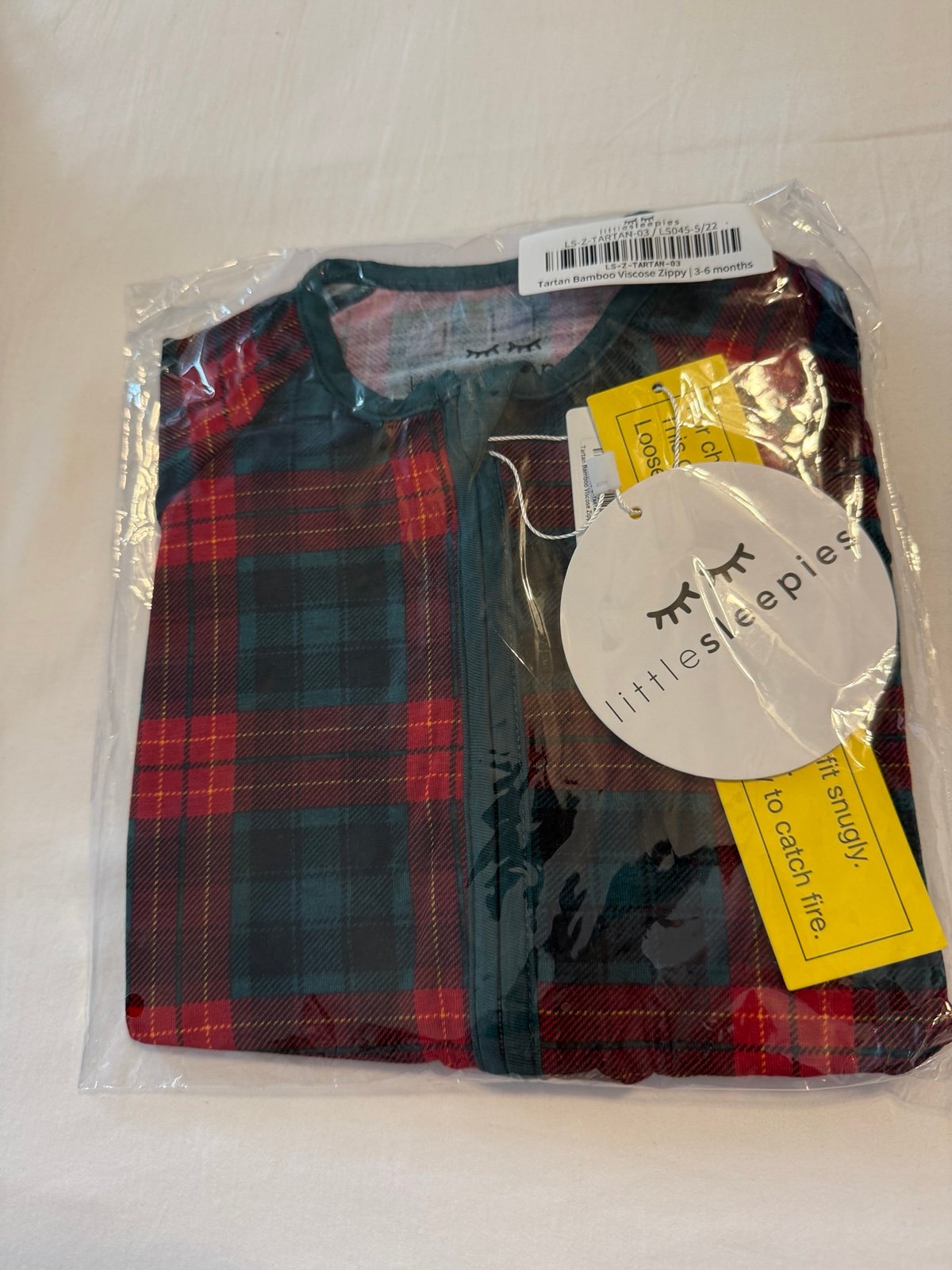 3-6 Tartan Plaid Zippy NIB Little Sleepies
