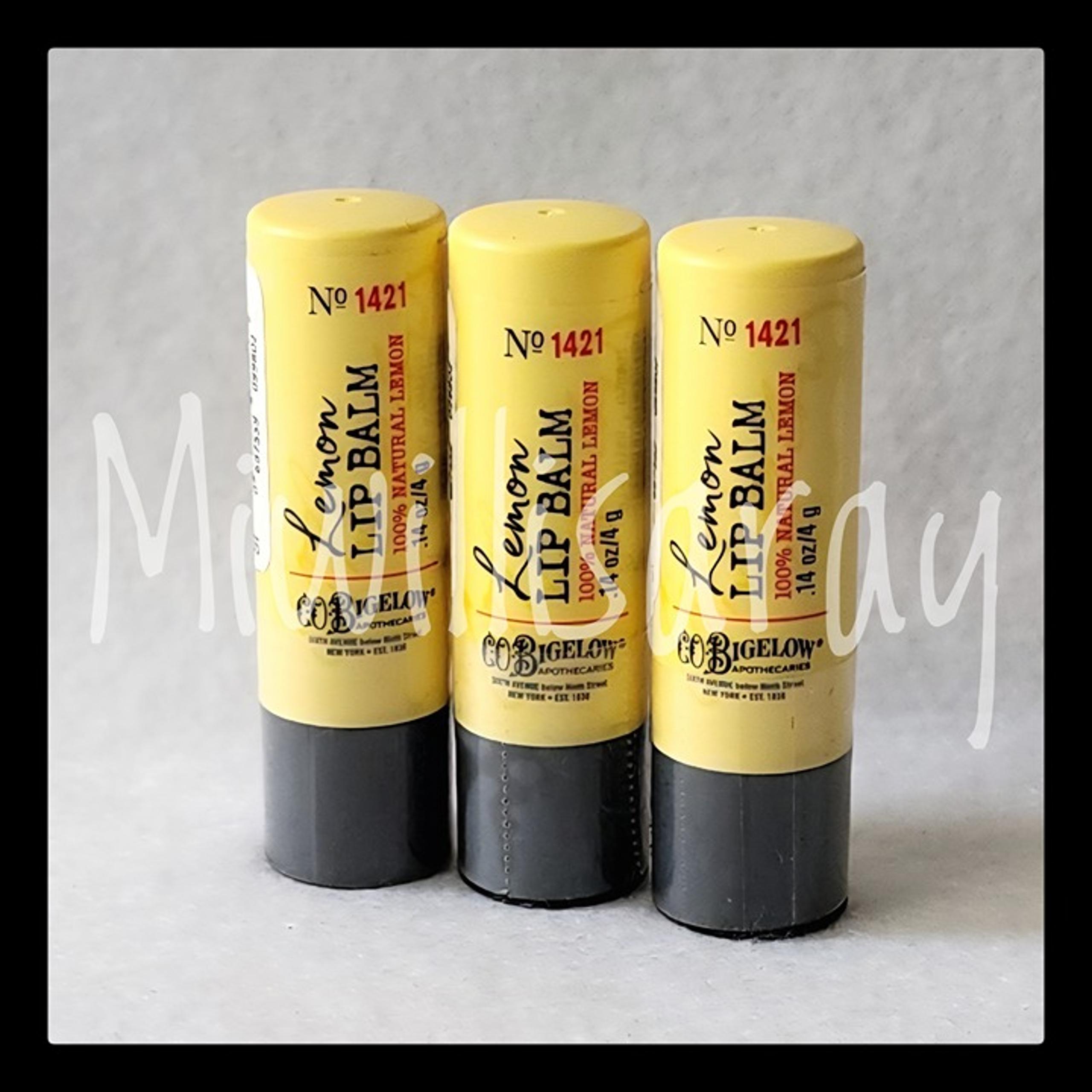 NWT C.O. Bigelow "No. 1421 - Lemon" Lip Balm Sticks (x3)