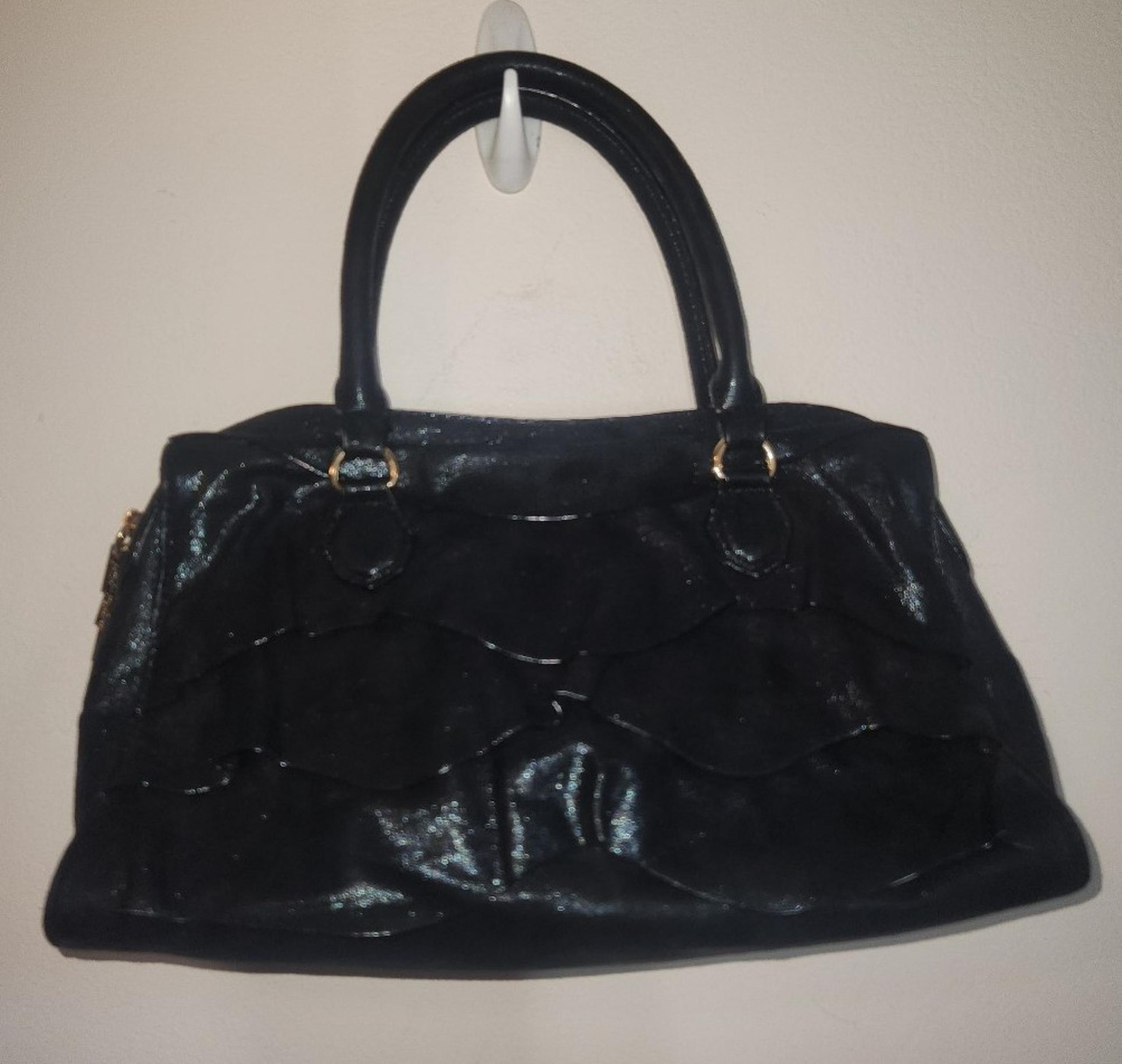 Betsey Johnson 'Just For The Frill Of It' Black Ruffle Satchel W/ COA