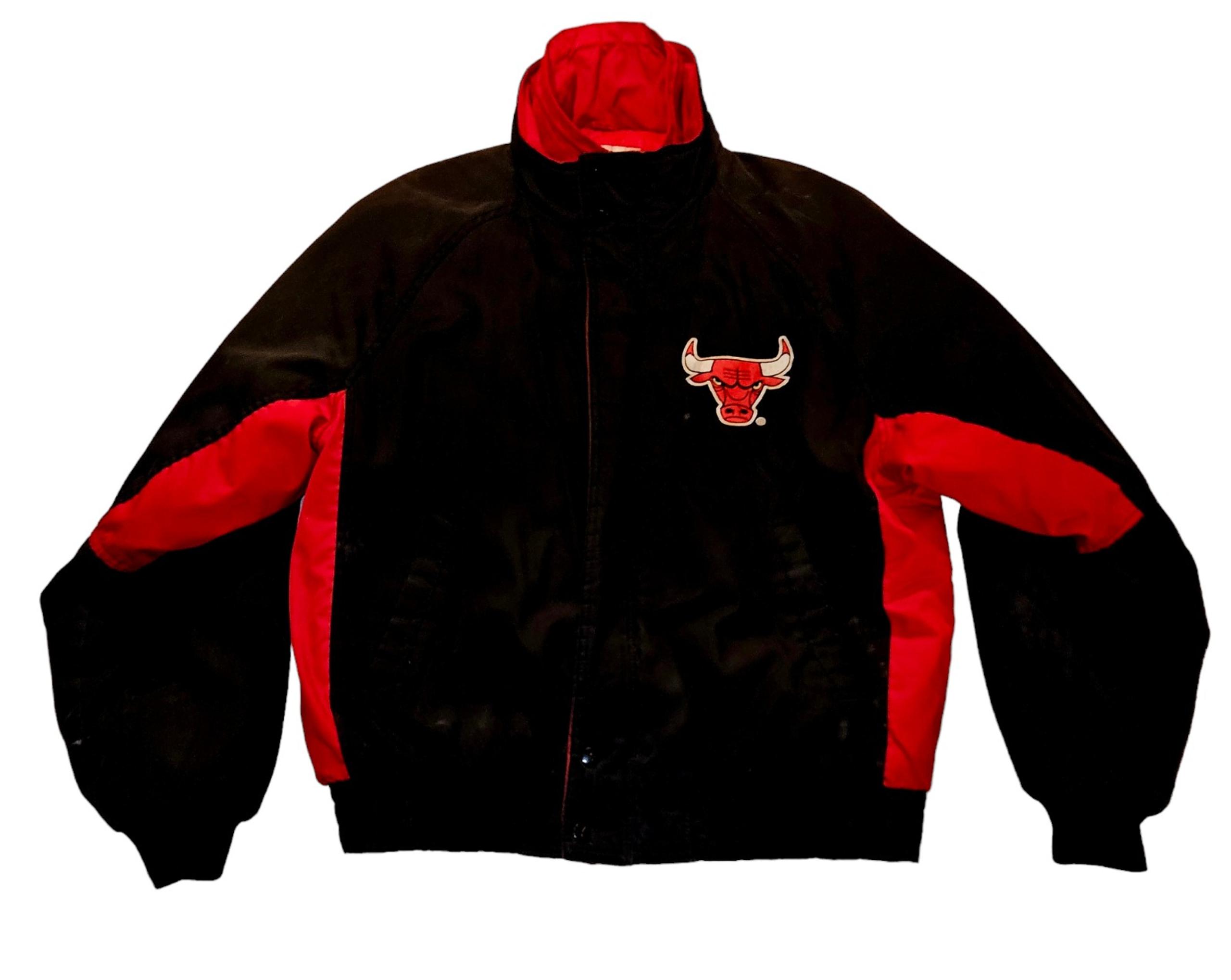 VTG 90s CHICAGO BULLS Red Jacket Coat | Mens Sz L | MADE IN KOREA - LOGO 7