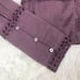 FREE PEOPLE Joi Purple Cropped Button Front Top Eyelet Long Sleeve Small New