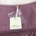 FREE PEOPLE Joi Purple Cropped Button Front Top Eyelet Long Sleeve Small New