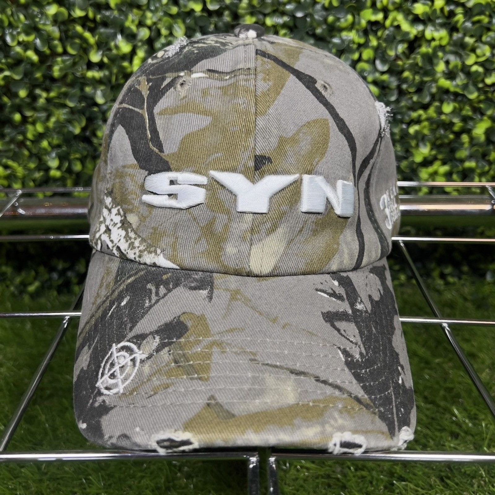 Synical Global Distressed Tree Camo Logo Hat