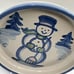 *Rare* Ma Hadley Pottery Snowman Christmas Serving Platter Shallow Bowl 12in