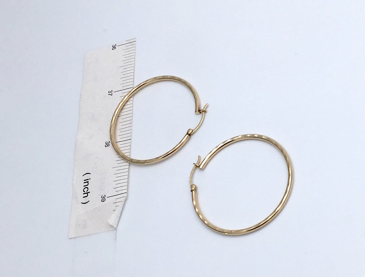 14k Yellow Gold Hoop Earrings
