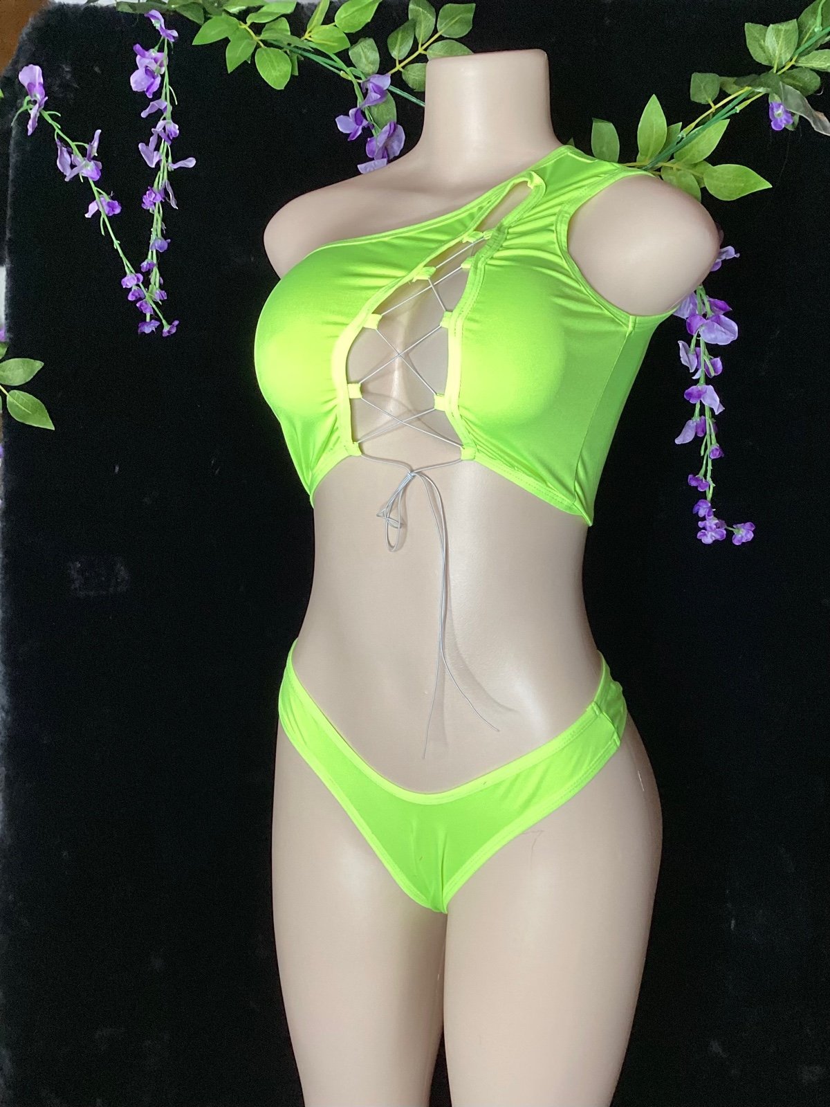 Exotic dancewear stripper outfit rave outfit neon glow