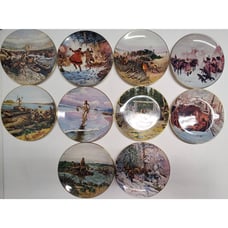 Lot Of 10 John Clymer Plates (7 Lewis&Clark) (3 Encounter Survival Celebration)