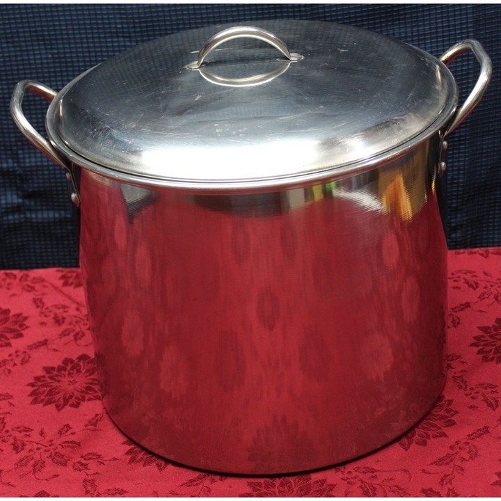 Large 12 Quart Stainless Steel Stock Pot Soup Pot with stainless lid