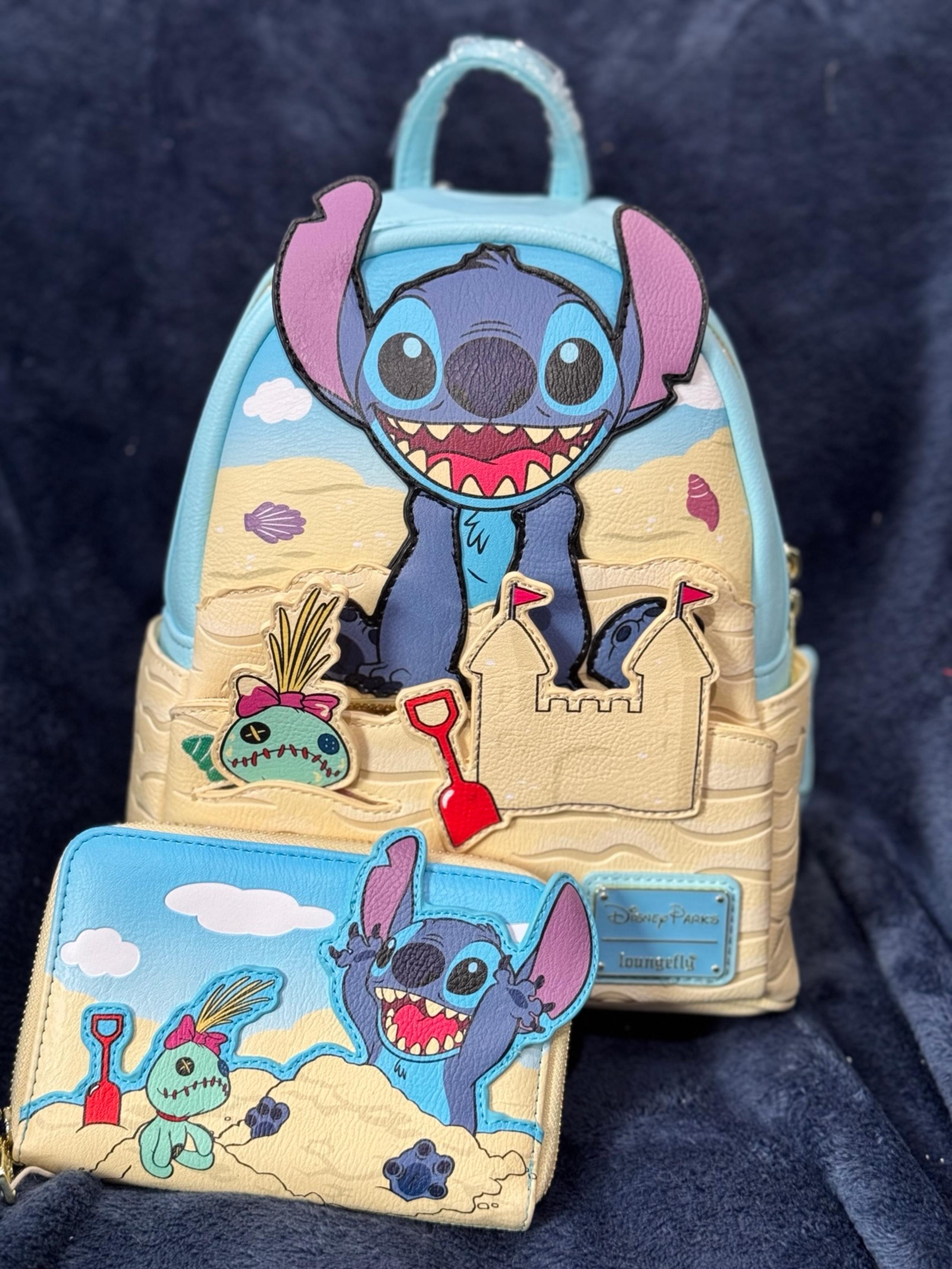 NWT Loungefly Disney Parks Stitch and Scrump day at the beach backpack & wallet