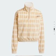 Adidas Originals Corduroy Tartan Half-Zip Top