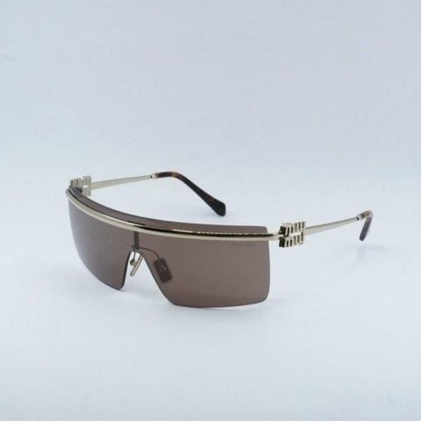 NEW MIU MIU MU50ZS ZVN70D GOLD BROWN SUNGLASSES