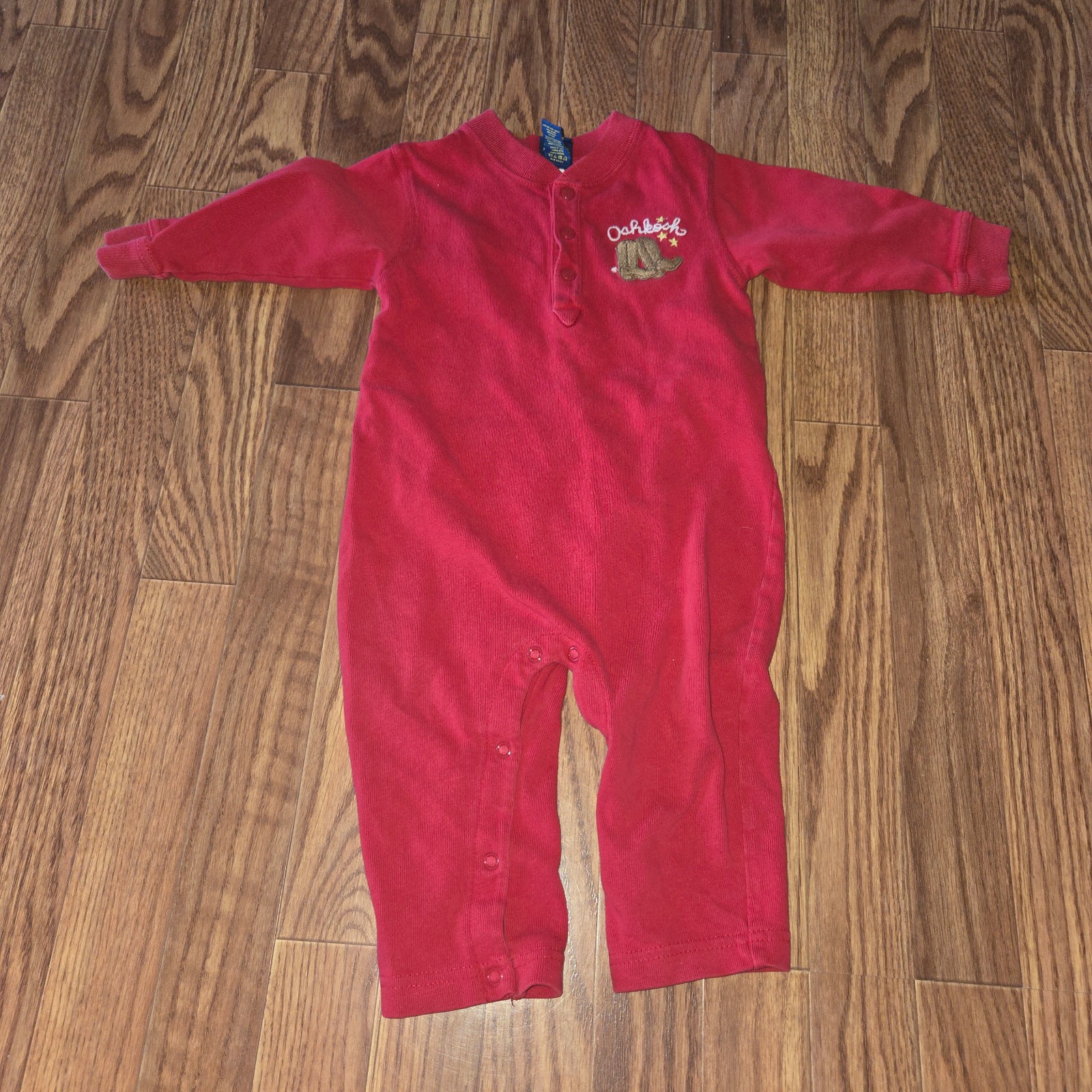 Oshkosh Bgosh Baby Boys Red Romper cowboy Boots Wanted 12 Months