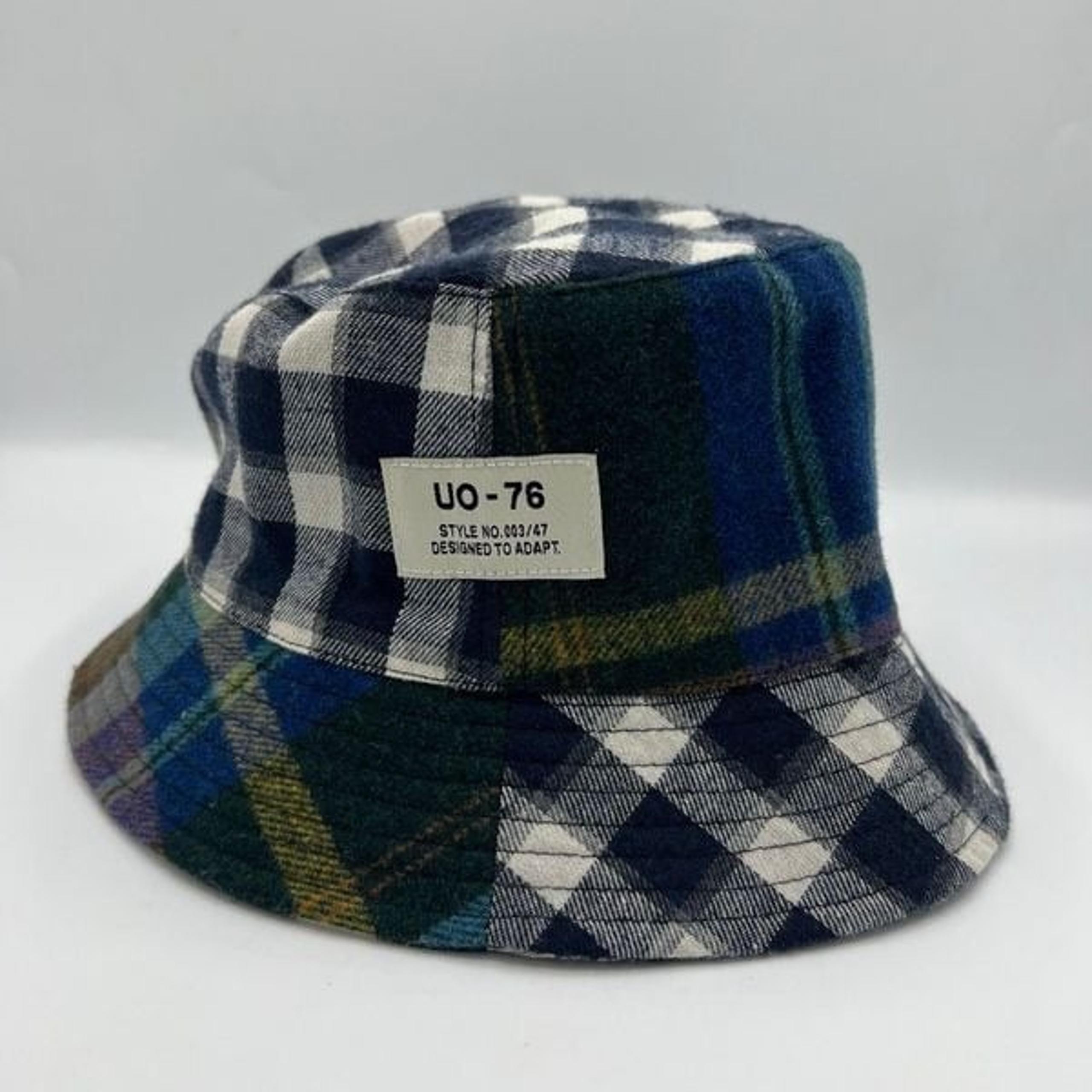 Mens Urban Outfitters UO Plaid Bucket Hat Multicolor M/L