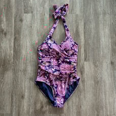 NWT Boden Levanzo Ruched Halter One Piece Swimsuit