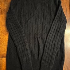 Vineyard vines cable crew women’s 100% cashmere black sweater - size XS