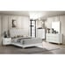 White & Gold 2-Drawer Nightstand - Modern Bedside Table