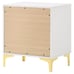 White & Gold 2-Drawer Nightstand - Modern Bedside Table