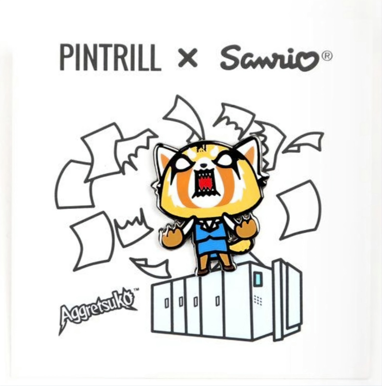 ⚡RARE⚡ PINTRILL x SANRIO Retsuko Rage Aggretsuko Pin *BRAND NEW*